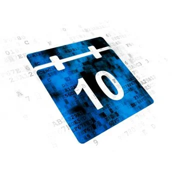 Time concept: Calendar on Digital background イラスト素材