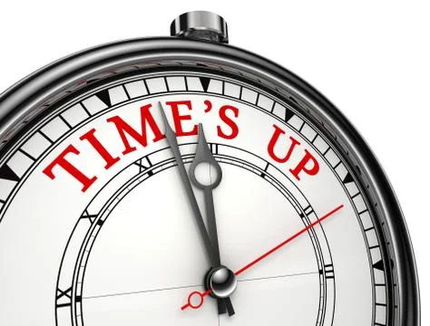 Time is up concept clock Stock Illustration