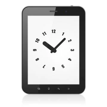 Time concept: Clock on tablet pc computer イラスト素材
