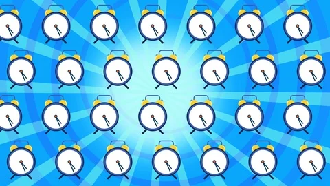 Time concept. Clocks with moving arrows. Time background loop. deadline concept. Stock Footage 92029747