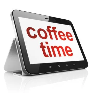 Time concept: Coffee Time on tablet pc computer Illustrazione stock