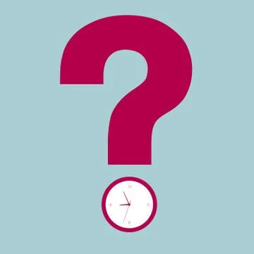Time concept design. Isolated on blue background. Stock Illustration