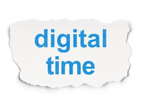 Time concept: Digital Time on Paper background 스톡 일러스트