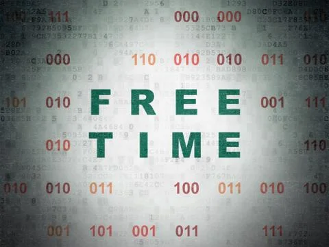 Time concept: Free Time on Digital Paper background Stock Illustration
