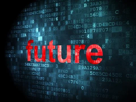 Time concept: Future on digital background 스톡 일러스트