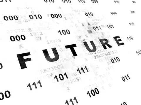 Time concept: Future on Digital background Illustration