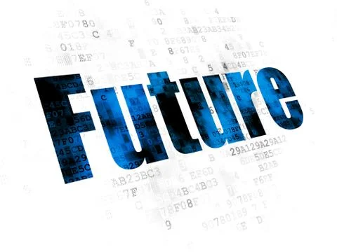 Time concept: Future on Digital background Illustration