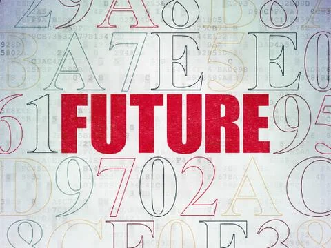 Time concept: Future on Digital Data Paper background Stock Illustration