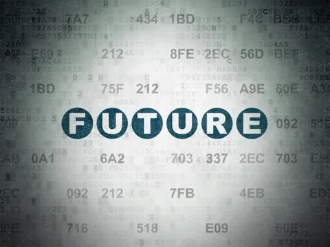 Time concept: Future on Digital Data Paper background Stock Illustration