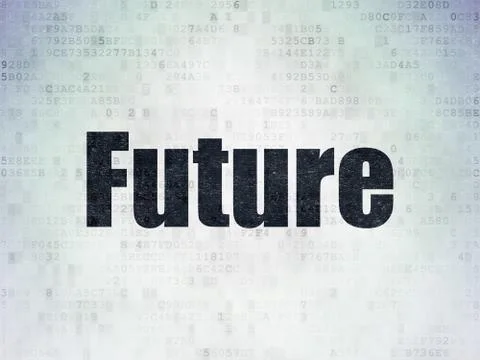 Time concept: Future on Digital Data Paper background Stock Illustration