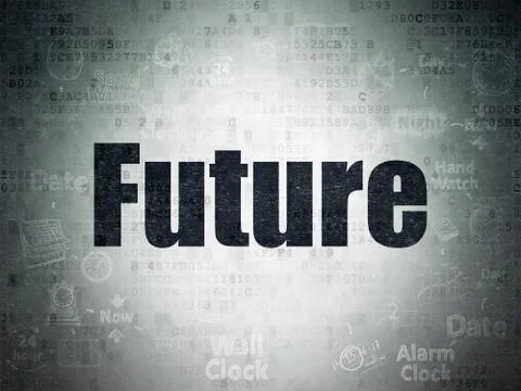 Time concept: Future on Digital Paper background Stockillustratie
