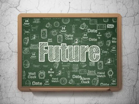 Time concept: Future on School board background Stock Illustration