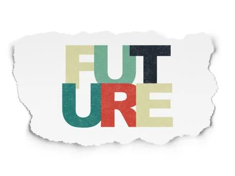 Time concept: Future on Torn Paper background Stock Illustration