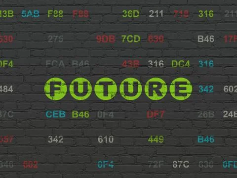 Time concept: Future on wall background Illustration