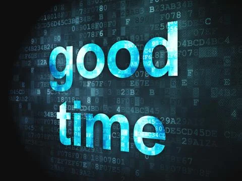Time concept: Good Time on digital background Stock Illustration
