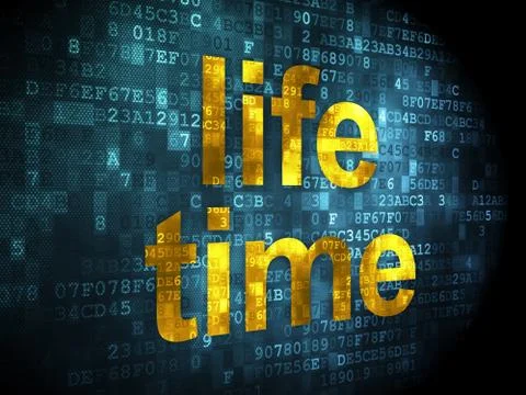 Time concept: Life Time on digital background 스톡 일러스트