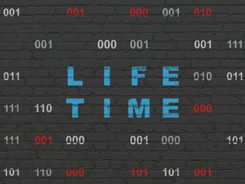 Time concept: Life Time on wall background Ilustración de archivo