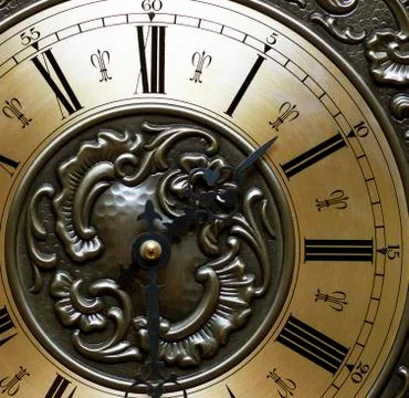 Time concept, old clock, watch dial. Stock-Fotos