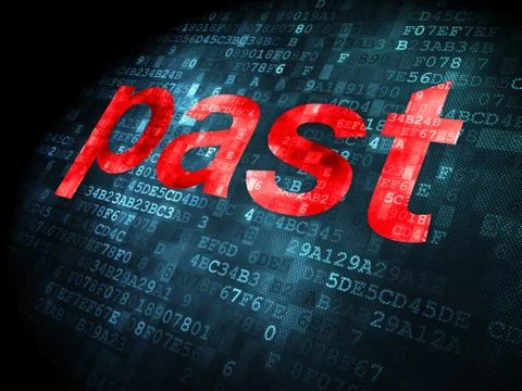 Time concept: Past on digital background Stock Illustration