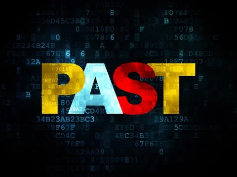 Time concept: Past on Digital background Stock Illustration