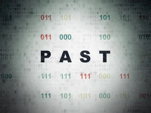 Time concept: Past on Digital Data Paper background Stockillustratie