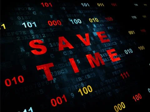 Time concept: Save Time on Digital background Stock Illustration