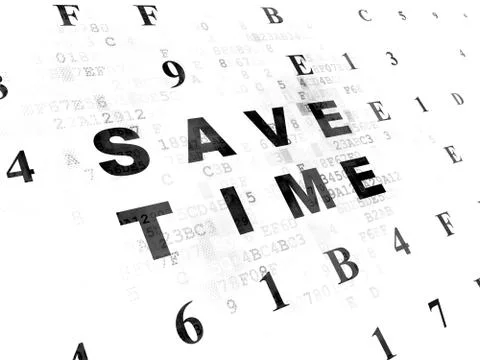 Time concept: Save Time on Digital background Stock Illustration