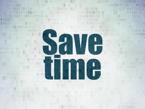 Time concept: Save Time on Digital Data Paper background Stock Illustration