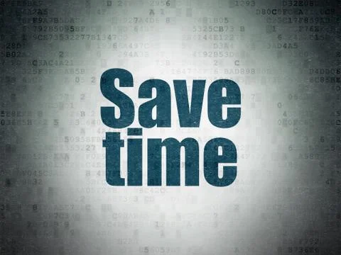 Time concept: Save Time on Digital Data Paper background Stock Illustration