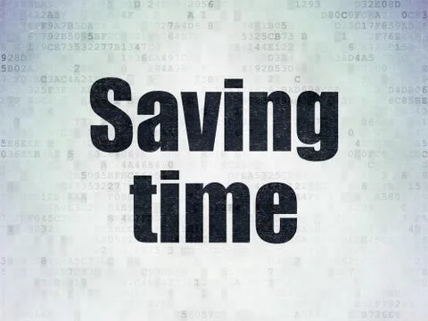 Time concept: Saving Time on Digital Paper background Stock Illustration