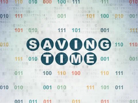 Time concept: Saving Time on Digital Data Paper background Stock Illustration