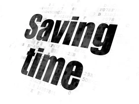 Time concept: Saving Time on Digital background Stock Illustration