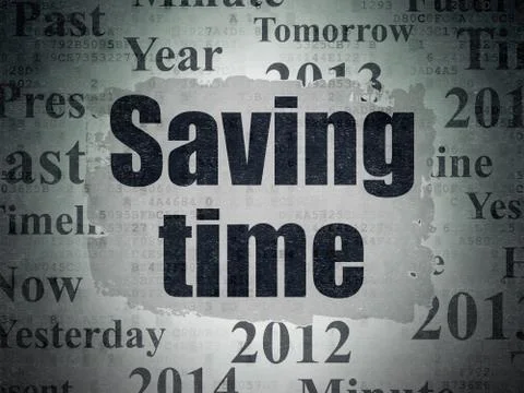 Time concept: Saving Time on Digital Data Paper background Stock Illustration