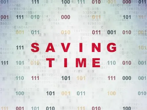 Time concept: Saving Time on Digital Data Paper background Stock Illustration