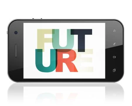 Time concept: Smartphone with Future on  display Stock Illustration