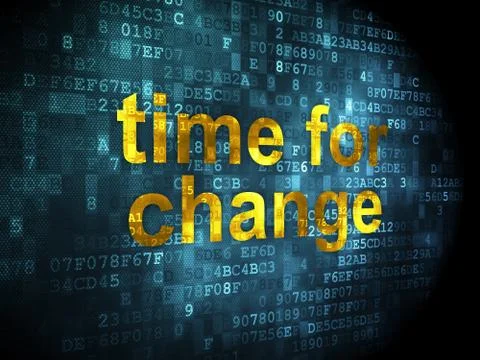 Time concept: Time for Change on digital background Stockillustratie