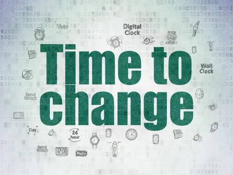 Time concept: Time to Change on Digital Paper background Illustration