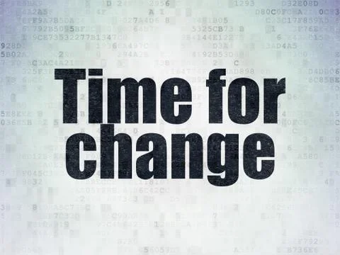 Time concept: Time for Change on Digital Paper background Illustration