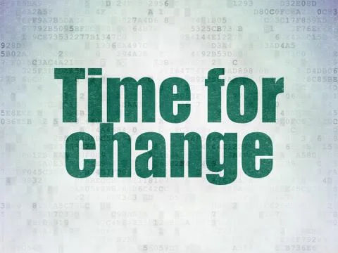 Time concept: Time for Change on Digital Paper background Illustration