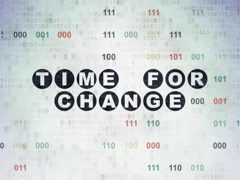 Time concept: Time for Change on Digital Paper background Illustration