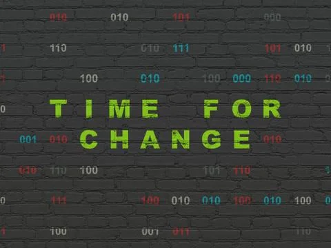Time concept: Time for Change on wall background Ilustración de archivo