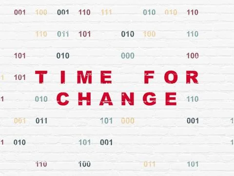 Time concept: Time for Change on wall background Illustration