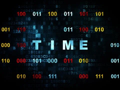 Time concept: Time on Digital background Stock Illustration