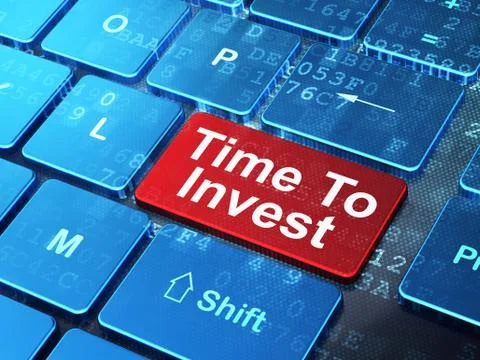 Time concept: Time To Invest on computer keyboard background Stockillustratie