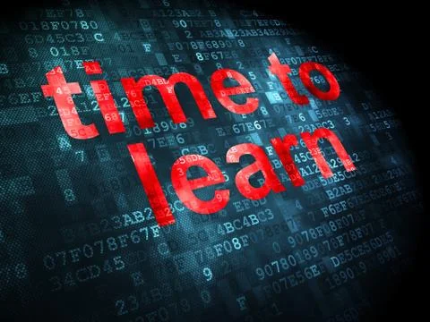 Time concept: Time to Learn on digital background Stock Illustration