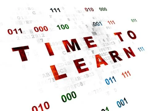 Time concept: Time to Learn on Digital background Stock Illustration