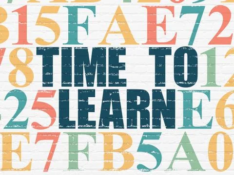 Time concept: Time to Learn on wall background Illustration