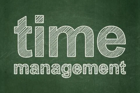 Time concept: Time Management on chalkboard background Stockillustratie