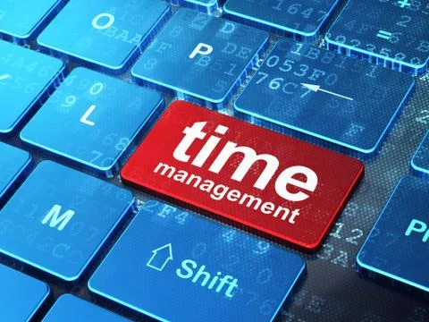 Time concept: Time Management on computer keyboard background イラスト素材