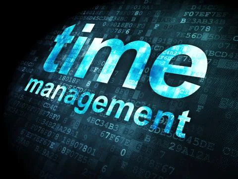 Time concept: Time Management on digital background Stock Illustration